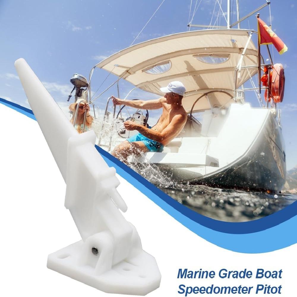 Universal Marine Speed Gauge Acceleration Guide Tube – 80 Mph Speedometer Pitot Tube, Anti-Weed Design, Replacement For Most Boats