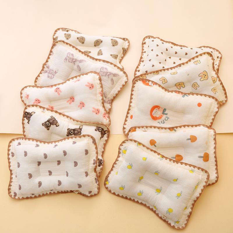 Class A Cotton Pillow: Anti-Flat Head, Breathable, Corrective, & Comfort for Newborns - All Seasons Use