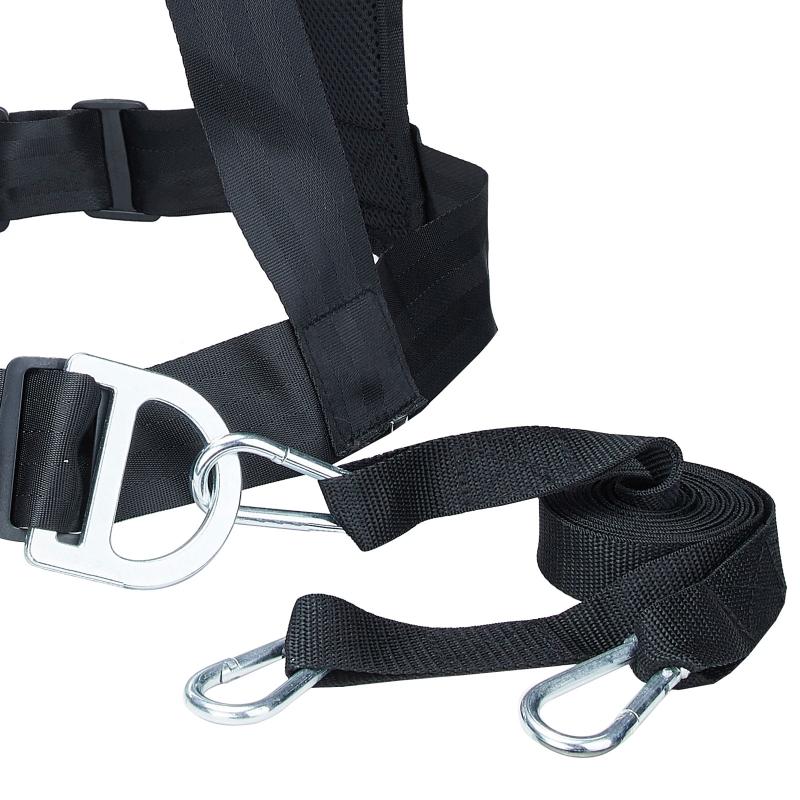 Durable Tire Sled Harness Pull Harness Fitness Resistance Training - Adjustable Padded Shoulder Strap