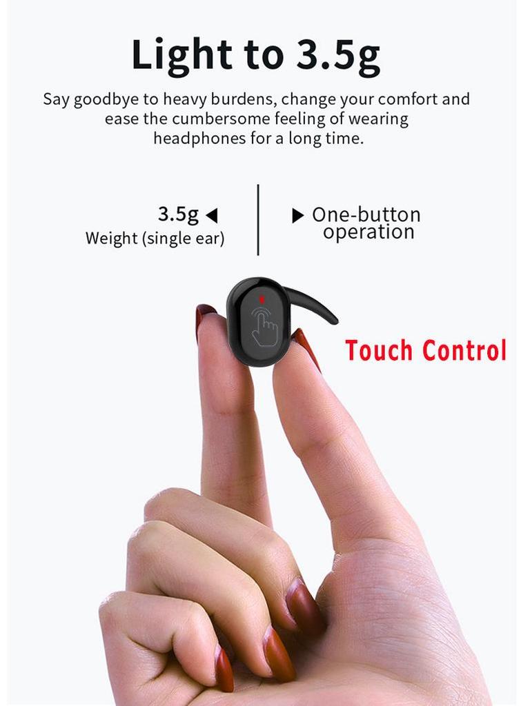 In Stock: Y30 True Wireless Bluetooth 5.0 Earphones with Touch Control and Charging Case.