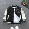 Spring Autumn Boys Girls Jacket Cartoon Bear Letter Print Baseball Uniform Children Sports Outerwear