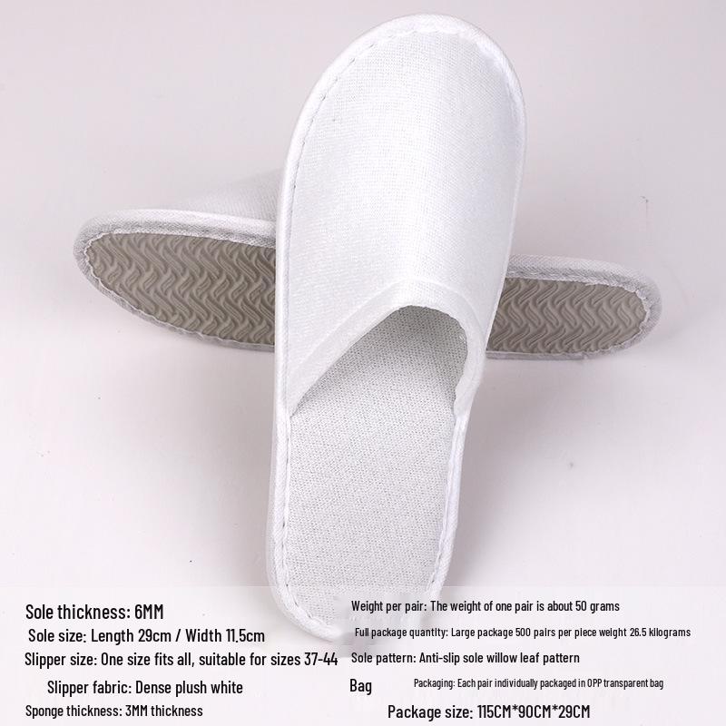 Disposable Non-slip Slippers for Hotels, B&Bs, and Beauty Salons