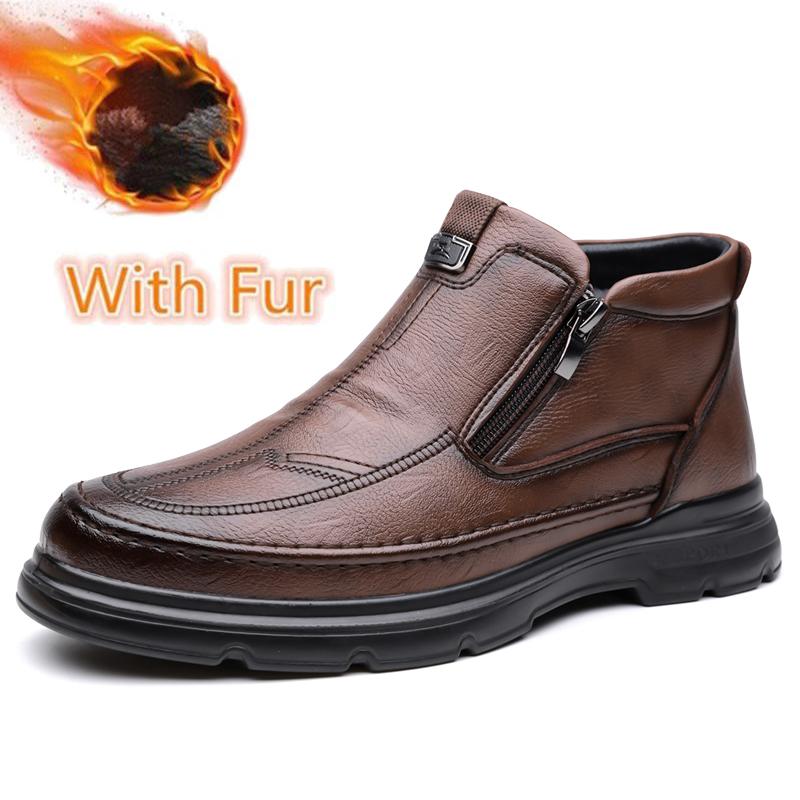 

New Handmade Leather Mens Ankle Boots Outdoor Design Sneakers Man Casual High Top Shoes Non-Slip Motorcycle Boots Travel Botas 44
