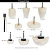 10Pcs Cotton Polishing Wheel Kit For Drill, Buffing Wheels For Aluminum Polish, Chrome,Stainless Steel,Metal,Car Detailing Drill Polishing Kit With