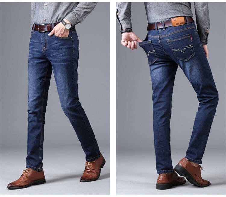 Men's High-Waist Wear-Resistant Straight Leg Casual Jeans