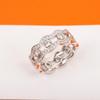 High New 2023 Sale Trendy Top Quality Europe Famous Brand Classic Gifts Luxury Jewelry Rings For Women Wave Design Engagement