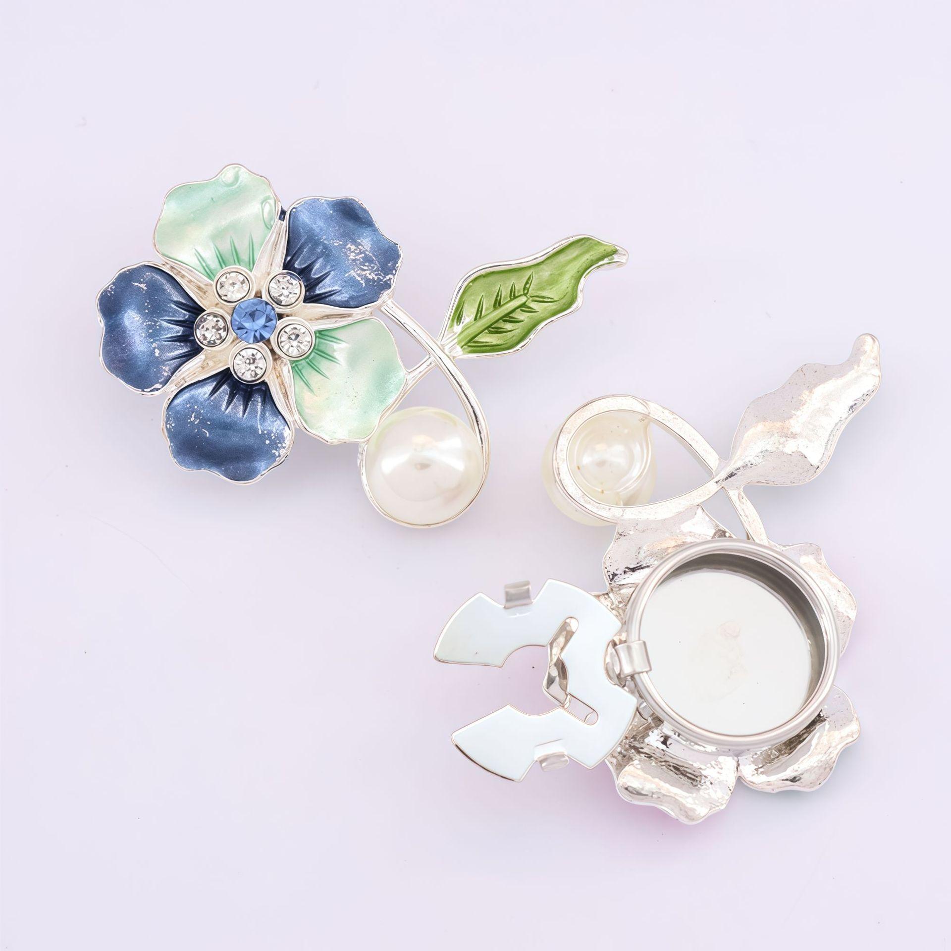 

Button Covers — Vintage French-Style Enamel Floral Cufflink Covers | Decorative Shirt Accessories, Collar Buttons, Snap Covers
