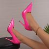 Women's Patent Leather Pointed Toe Stiletto High Heels Slip-On Elegant Dress Shoes for Wedding Party Evening Prom Office Wear