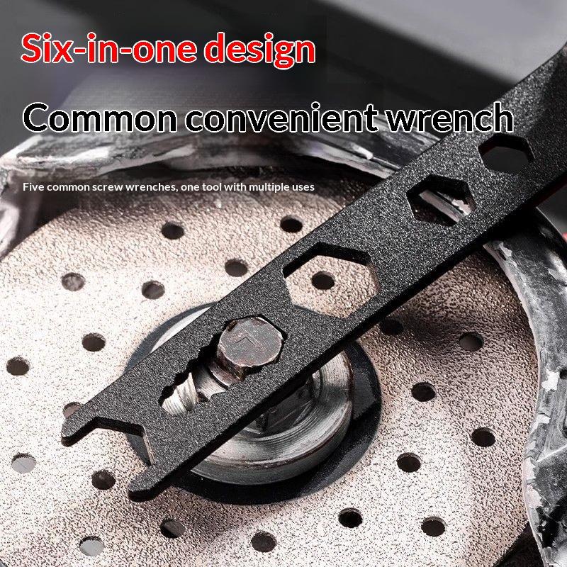 Multifunction Wrench Angle Grinder Four Claw Thickened Disassembly Wrench Adjustment Tool For Grinding Wheel Machine Accessories 6in1