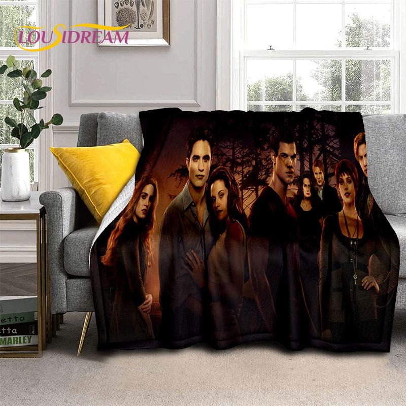 Twilight Saga Series Edward Bella Movie Soft Blanket,Soft Throw Blanket for Home Bedroom Bed Sofa Picnic Travel Cover Child Gift