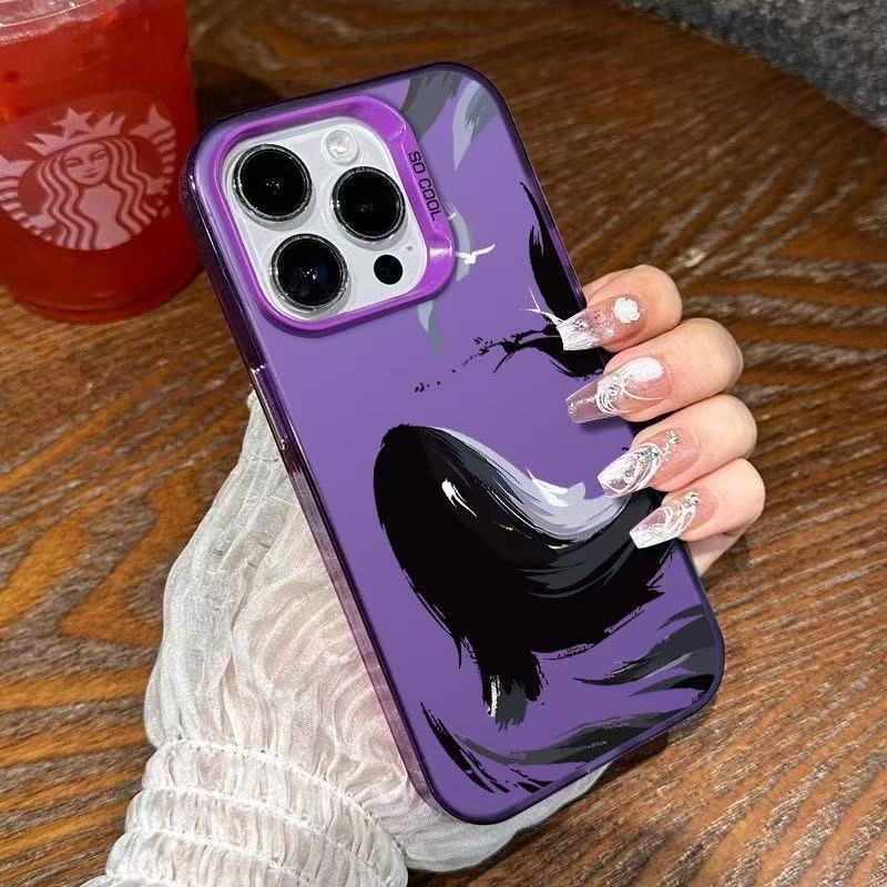 The new ink whale is suitable for iphone17 mobile phone case Apple 15promax/14 personality 13pro16 Europe and America