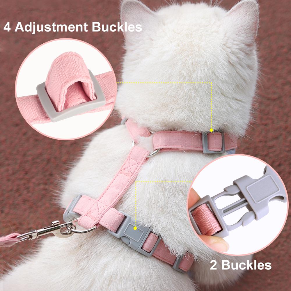 Breathable Nylon Mesh Dog Cat Harness Leash Set Soft Suede Fabric Puppy Cat Harnesses Vest Lead For Small Medium Dogs Cats