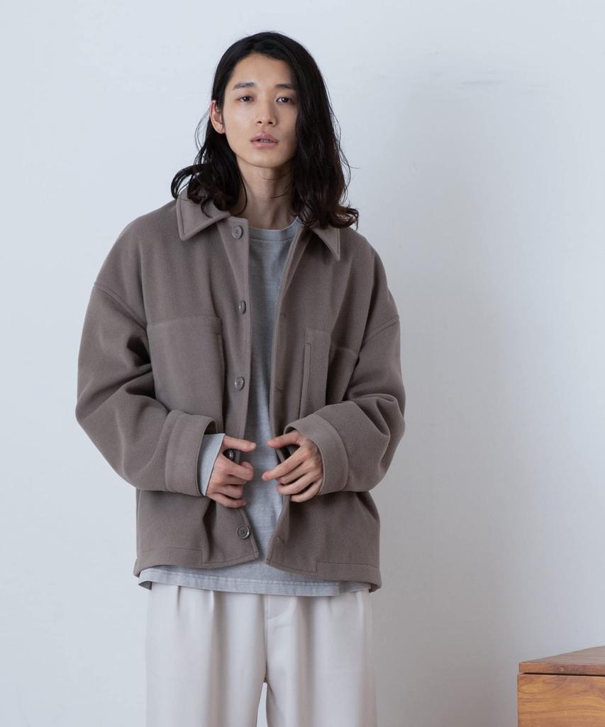 WEGO Knit Melton Short Green Blouson, Medium,