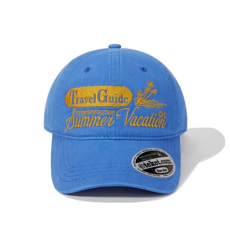 

Soft top baseball cap sunscreen embroidery color matching retro style men s and women s caps Adjustable