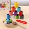 10 Color Balls In Cups Montessori Cognition Games Sorting Matching Toys  Children Toddler
