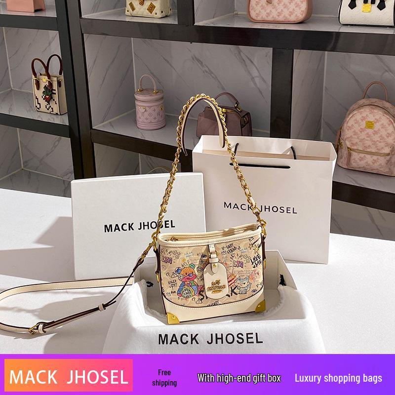 2024 High-End Graffiti Design Ketten-Bucket-Bag