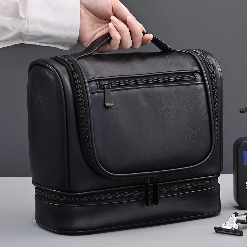 Cross-border Men's Business Toiletry Bag Large-capacity High-end Multi-functional Waterproof Makeup Bag Hand-held Storage Bag