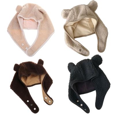 Winter Bear Ear Hat for Teens Keep Warm Protecting Ear Hat Windproof Outdoor
