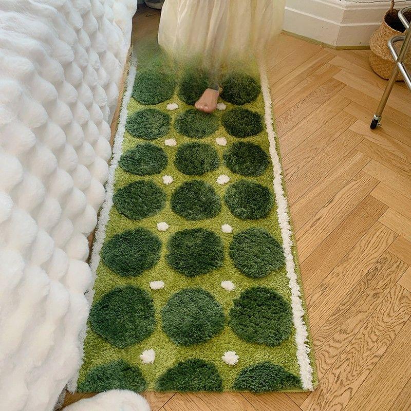 

Коврик у кровати, винтажный, роскошный, плюшевый, коврик для гостиной, коврик для балкона, коврик для окна с эффектом дрейфа 50 * 100cm