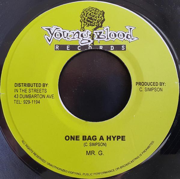 7inch Record MR. G - One Bag A Hype NONE Young Blood Rec Jamaica Reggae, Ska & Dub Used