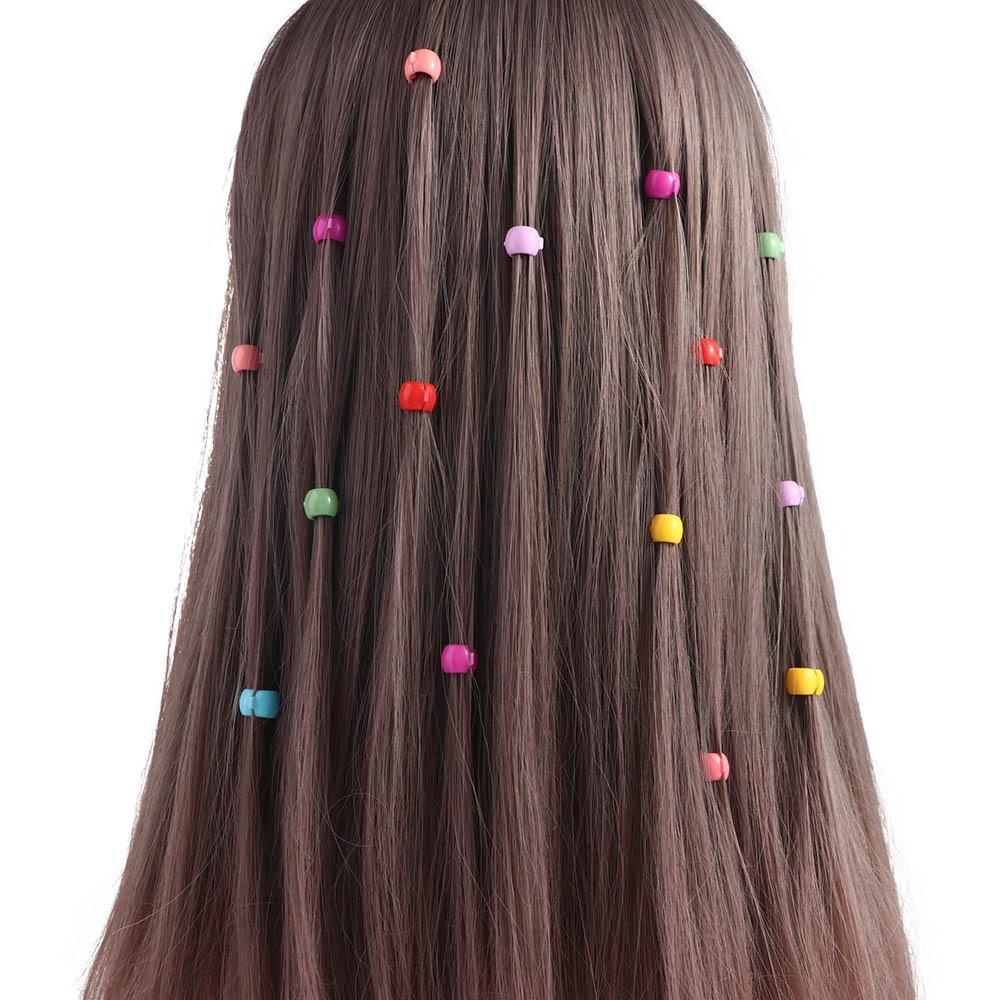 40pcs/set Plastic Mix Colorful Hair Beads Hollow Hair Claw Clips Cute Hair styling tool  Kids