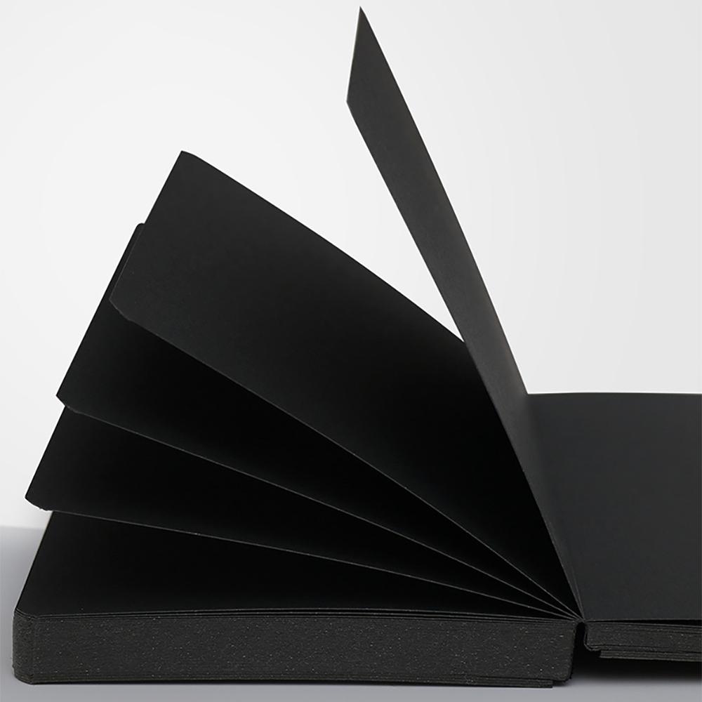 58 sheets Black cardboard thick acrylic marker special drawing book, travel decompression black drawing book