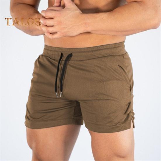 Herren Sportshorts Einfarbiges Design Normale Passform Freizeitshorts mit Kordelzug Schnelltrocknende Fitnessshorts