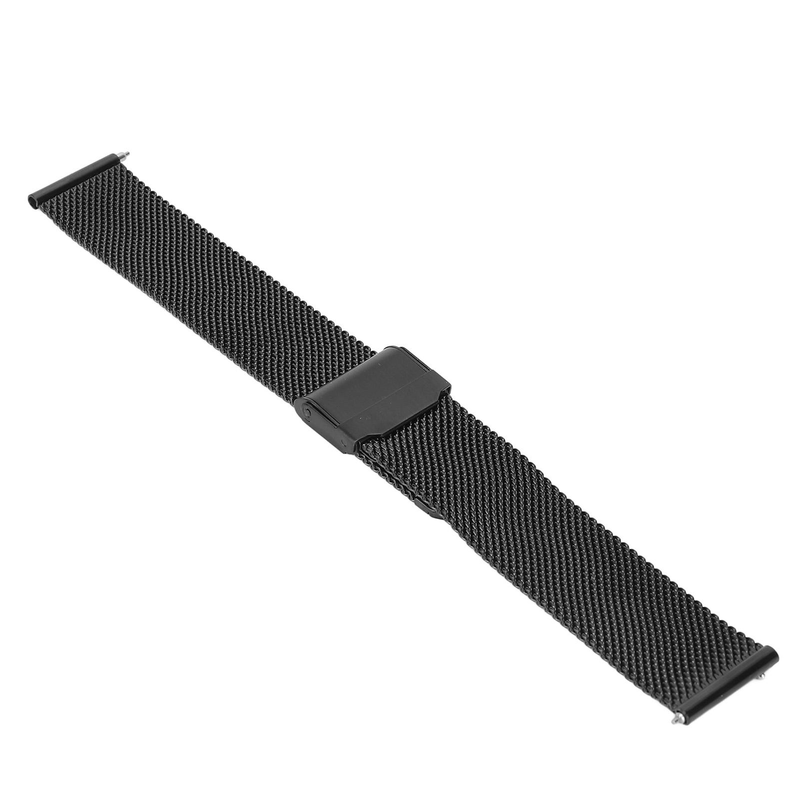 Universal Steel Watch Band Bracelet Metal Mesh Woven Watch Strap for Amazfit GTS WatchBlack