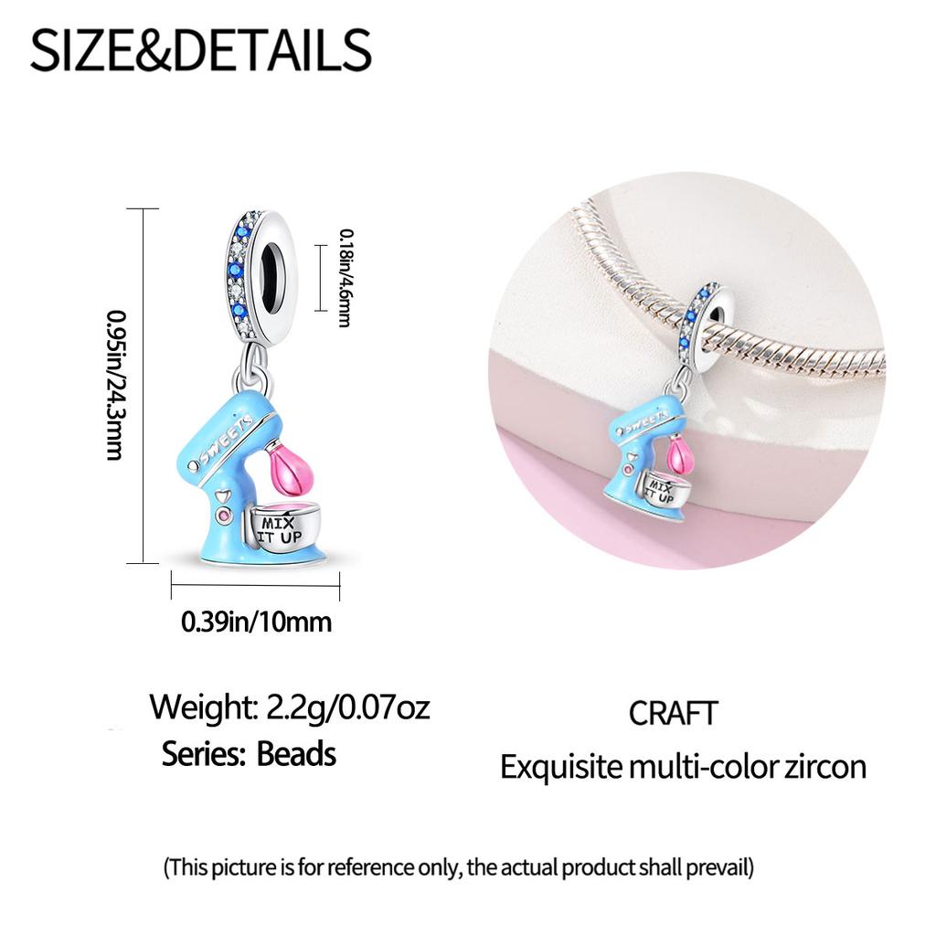 Original Charmscopper Blue Dessert Blender Beads Fit Charms Platabracelets For Women Women Jewelry Making Diy