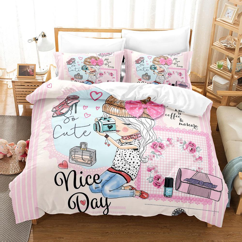 Розовый комплект постельного белья Романтическая тематика Любовь Сердце Свадебный — фото 6