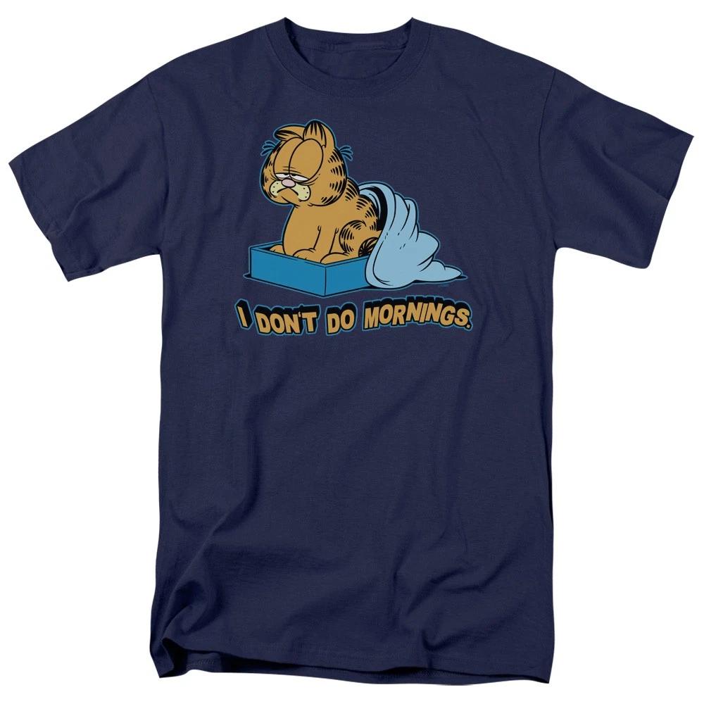 Garfield - I Dont Do Mornings - Unisex Short Sleeve Children s T-shirt - Blue 110