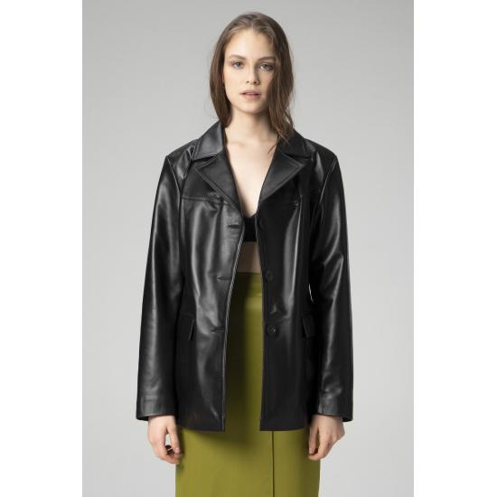 Paltoane de damă Wm035 Blazer casual de damă din piele naturală