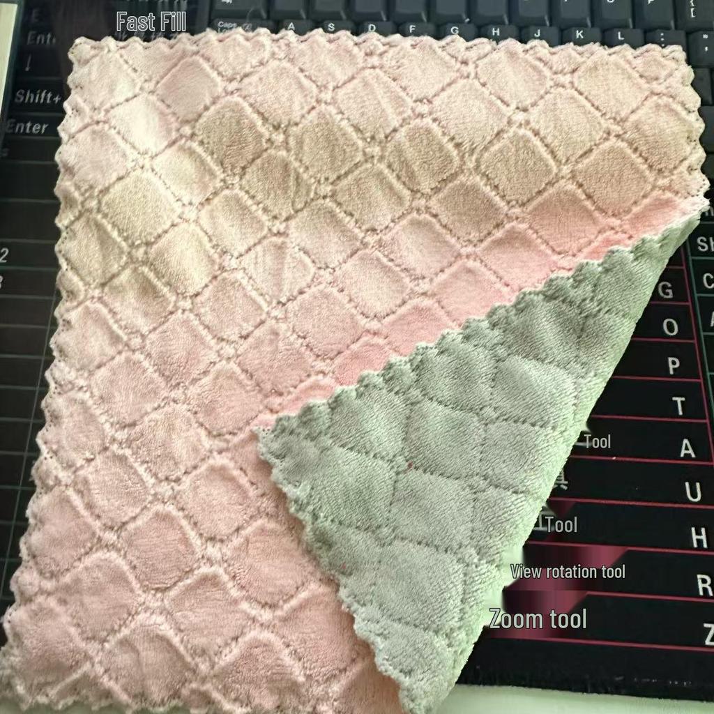 Toalla de Cocina Absorbente de Coral Fleece: Trapo Multifuncional para Lavar Platos, que no suelta pelusa, para Limpiar Tazones, Tazas y Platos.