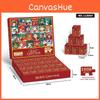 Weihnachts-Puzzle Countdown-Kalender 24 Fächer Papier Kinder und Teenager Feiertagsaktivität