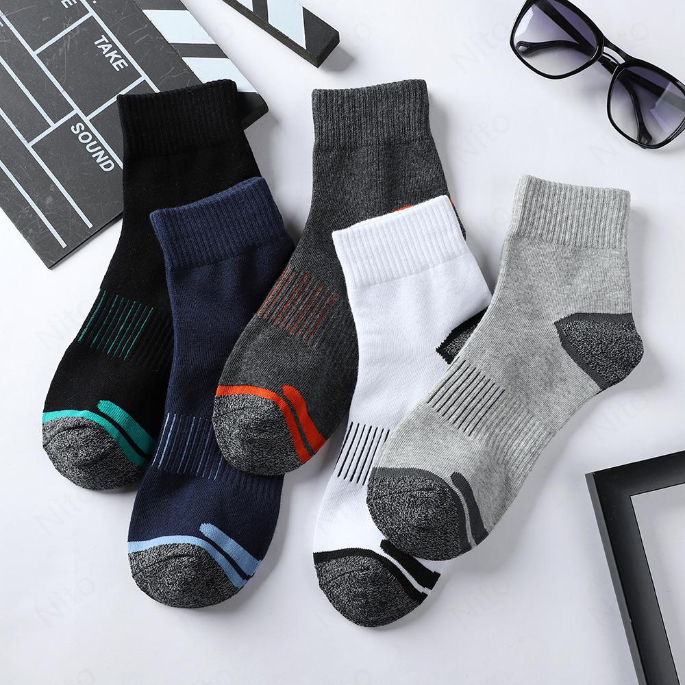 High Quality Lot Men's Socks Casual Breathable Run Sports Socks 5 Pairs Male Cotton Socks Winter Black Socks Men Large Size38-45