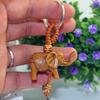 Lucky Elephant Resin Pendant Keychain Car Key Ring Holder Bag Purse Decor Gift