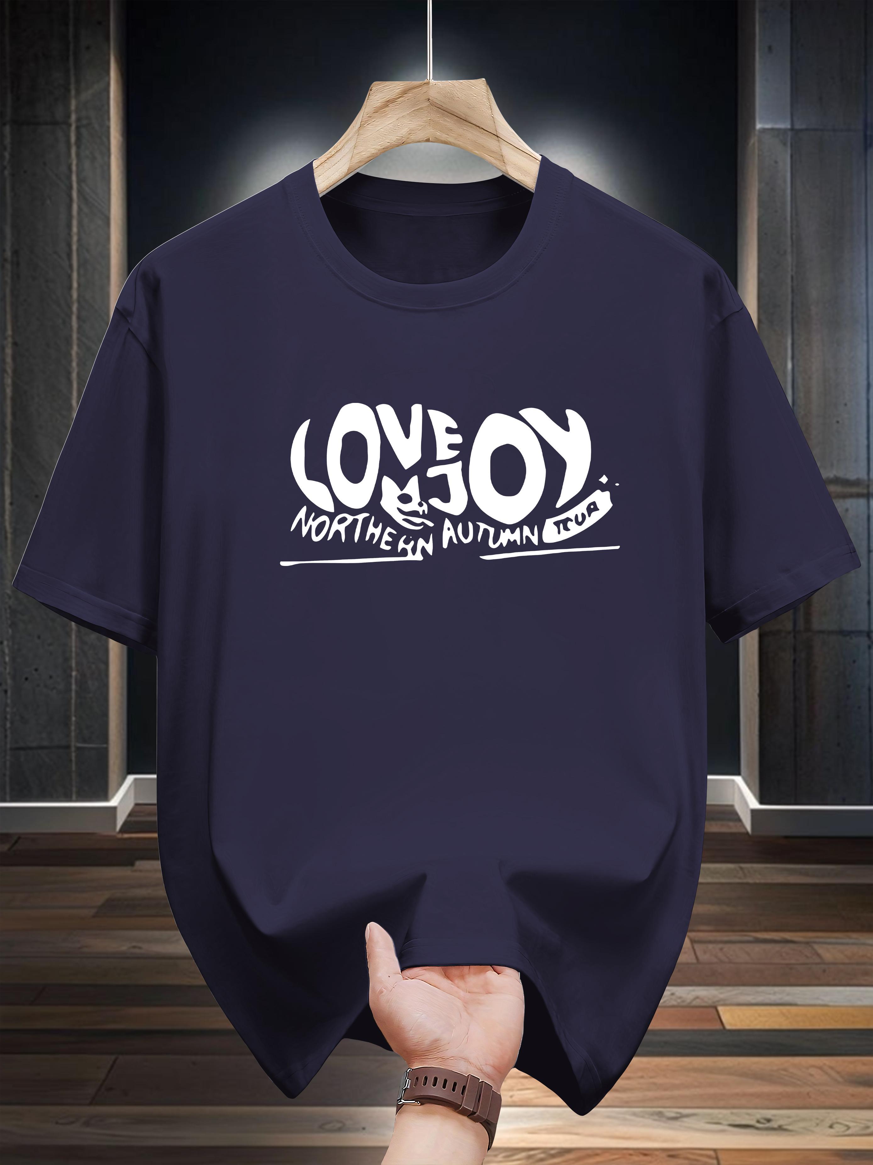 Niuwang Selection 200g 100% Cotton Short Sleeve T-shirt - Navy Blue Geometric Graphic Print XL