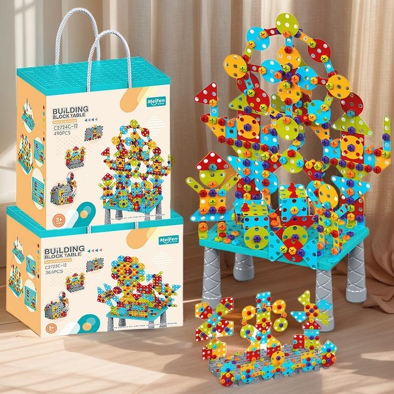 Children Diy Screws Building Block Nut Combination Early Education Sensory Assembly Educational Toys