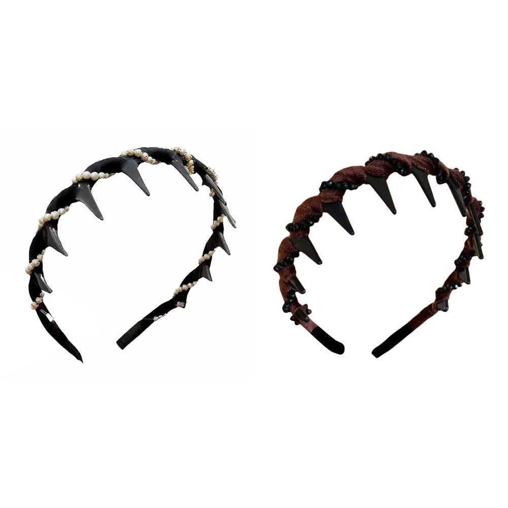 Velvet Sparkling Diamond High Cranium Hairband Wave Hair Hoop for Women Anti-Slip Toothed Hairband For Women Hair Accessories