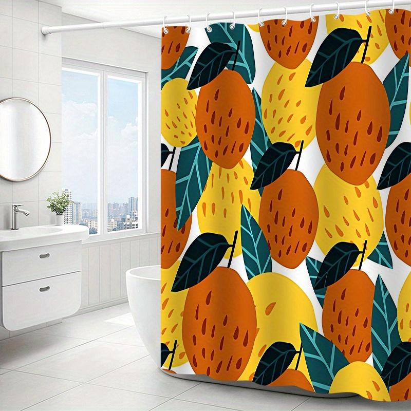 Citrus Bliss Shower Curtain: Embrace the Vibrant Lemon Design, Soft Fabric, and Sunny Vibes for Your Bright Bathroom