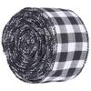 5m Christmas Wired   Ribbon Decorative Plaid Ribbon for Home   Gift Wrapping Crafts(Black Red )