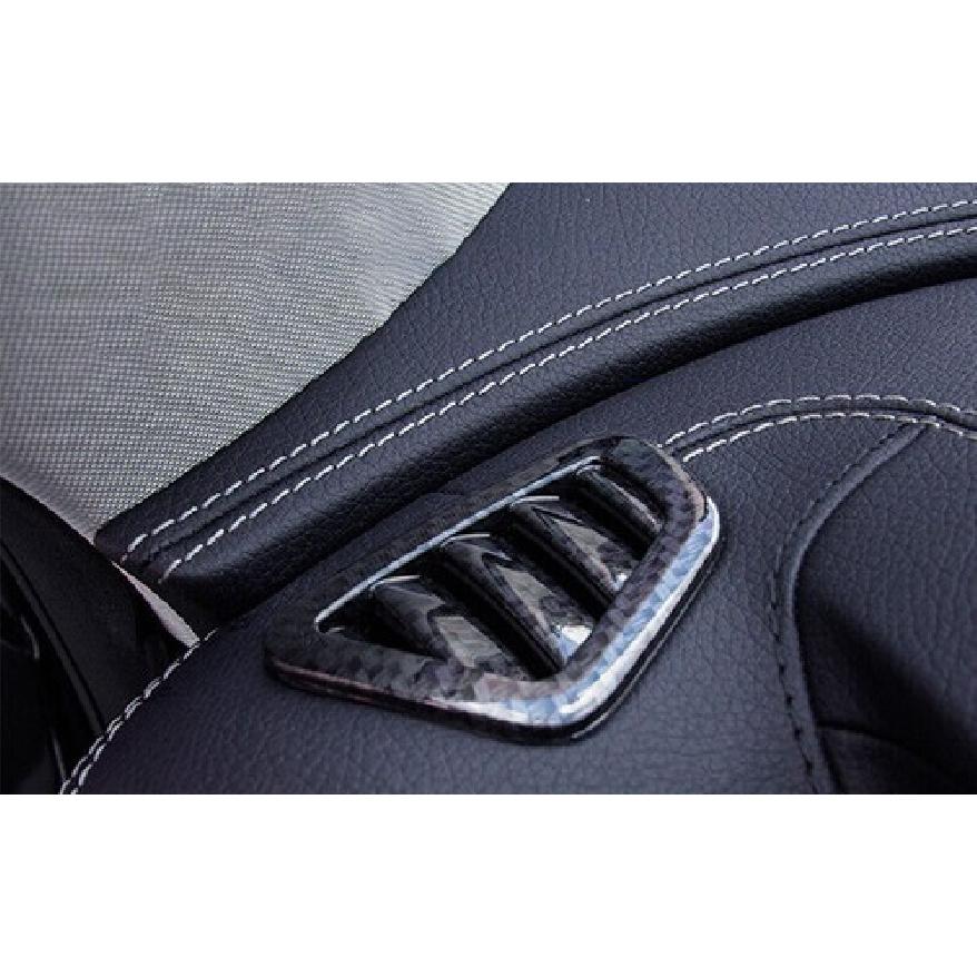 Instrument L&R Air Outlet Vent Trim For Benz E-Class 2016-2021 ABS Carbon Fiber
