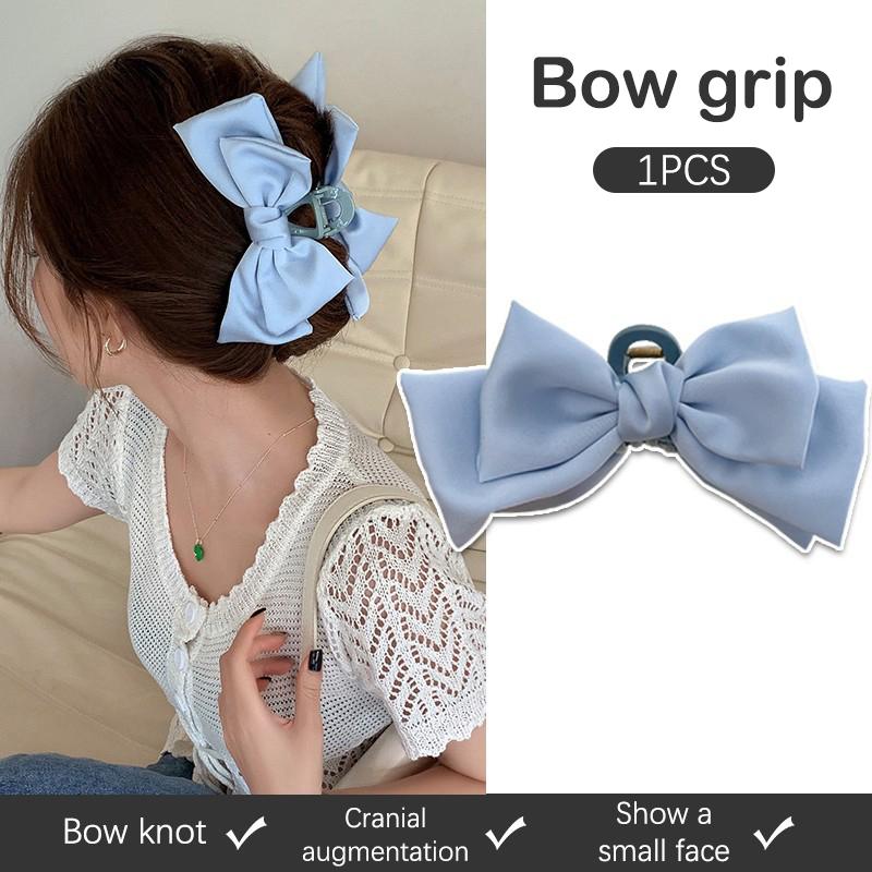 Double Sided Big Bow Hair Claws For Women Elegant Shark Hair Clip Girl Claw Clip Advanced Headwear Hair Accessories
