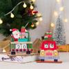 Wooden Christmas Advent Calendar Santa Claus Car Wooden Ornament Santa Calendar Ornaments  Desktop