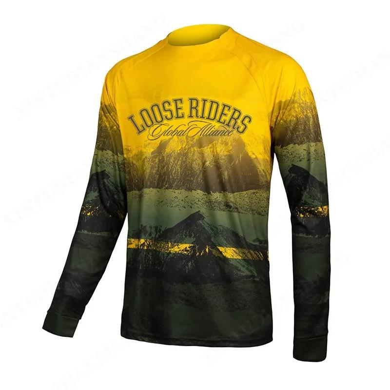 Unisex Quick-Dry Breathable Off-Road Motorcycle Riding Jersey Long Sleeve Mountain Biking Hiking Fishing