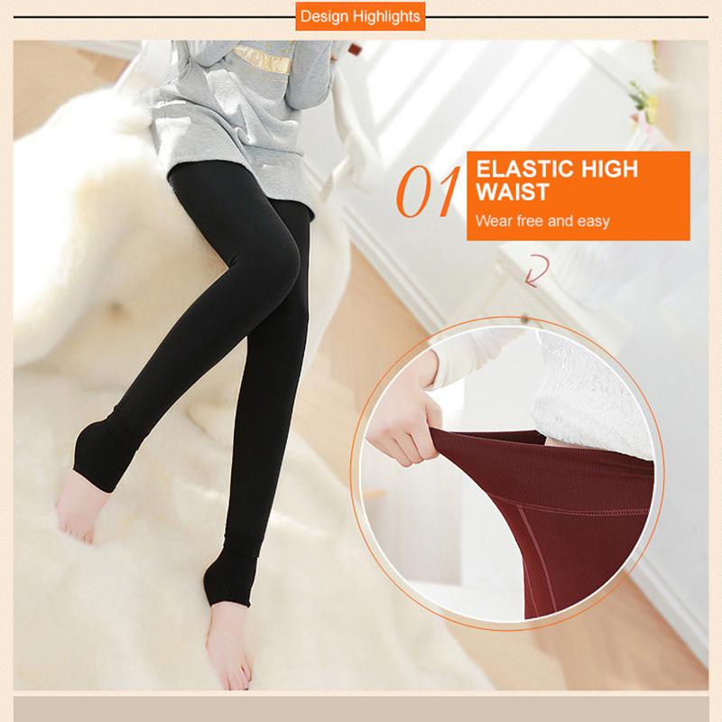 Leggings 300g Ispessiti in Velluto Plus da Donna Taglie Forti Velluto Perla Pantaloni All-in-one Pantaloni Caldi