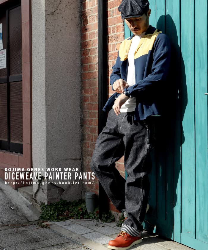 Kojima Jeans Die Weave Painter Size 34 Pants, Men's Workwear, Indigo,