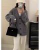 Autumn and winter new women's loose and simple knitted cardigan, fattened and enlarged soft waxy sweater jacket thickened