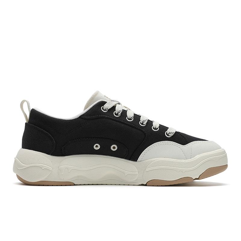 Fila BURGER Hamburger Shoes Breathable And Lightweight Low Top Canvas Shoes Men's Black White F12M532301FBG