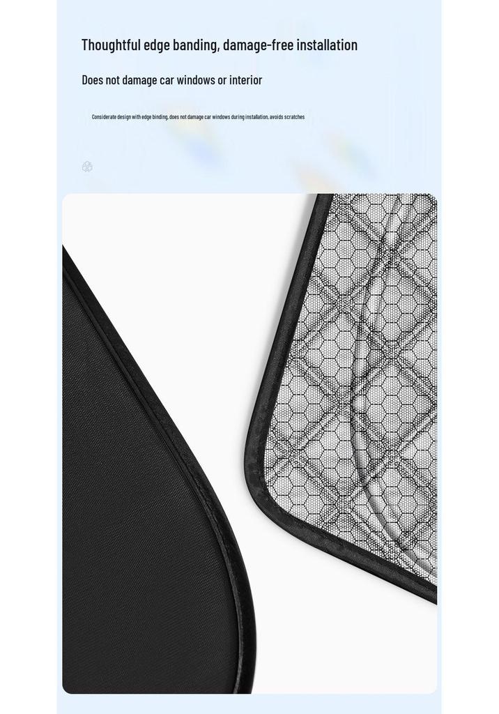 Xiaopeng M03 X9 P7+ Car Sunshade: Thick Heat Insulation, Opaque Privacy Curtain, Side Window Sun Block.